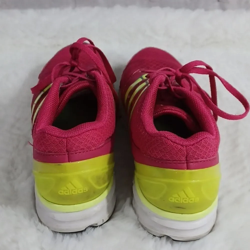 Adidas Women's Pink & Neon Yellow #2411963 Track Running Sneakers sz 6 M